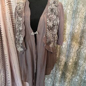Pretty Angel Mauve/Purple Boho Floral Cardigan